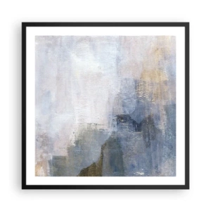 Plakat w czarnej ramie - Tony i akordy barw - 60x60 cm