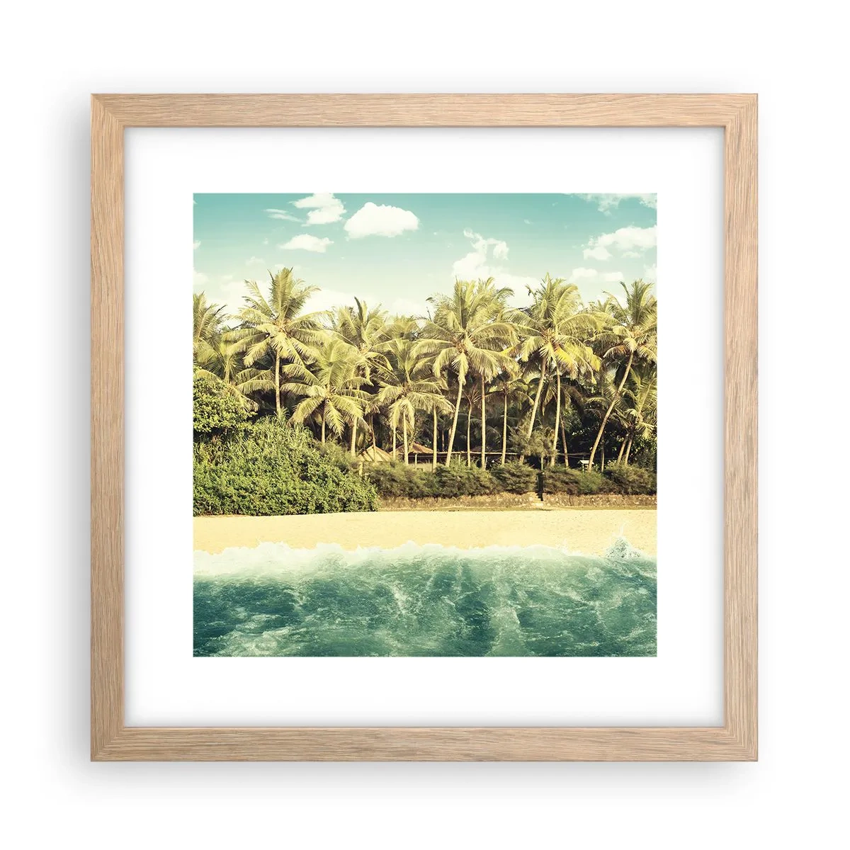 Plakat w ramie jasny dąb - A może tutaj? - 30x30 cm