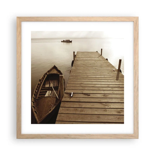 Plakat w ramie jasny dąb - Wielki spokój - 40x40 cm