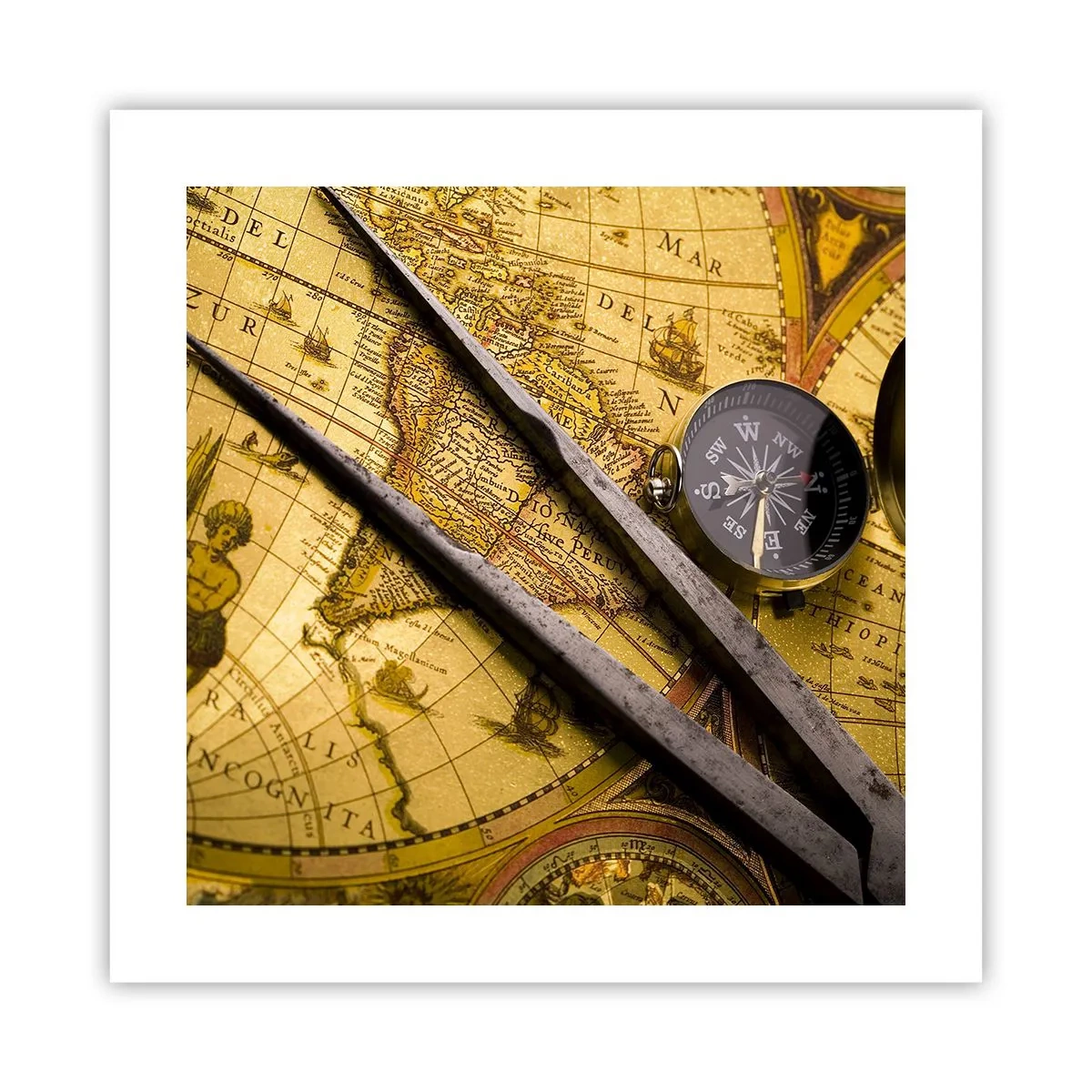 Plakat - Gdze te skarby? - 40x40 cm