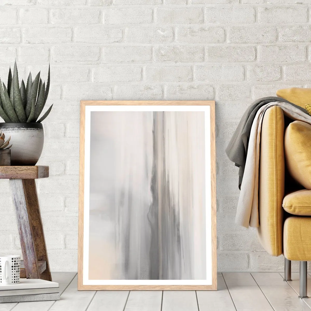 Plakat w ramie jasny dąb - Zamyślona dal - 50x70 cm