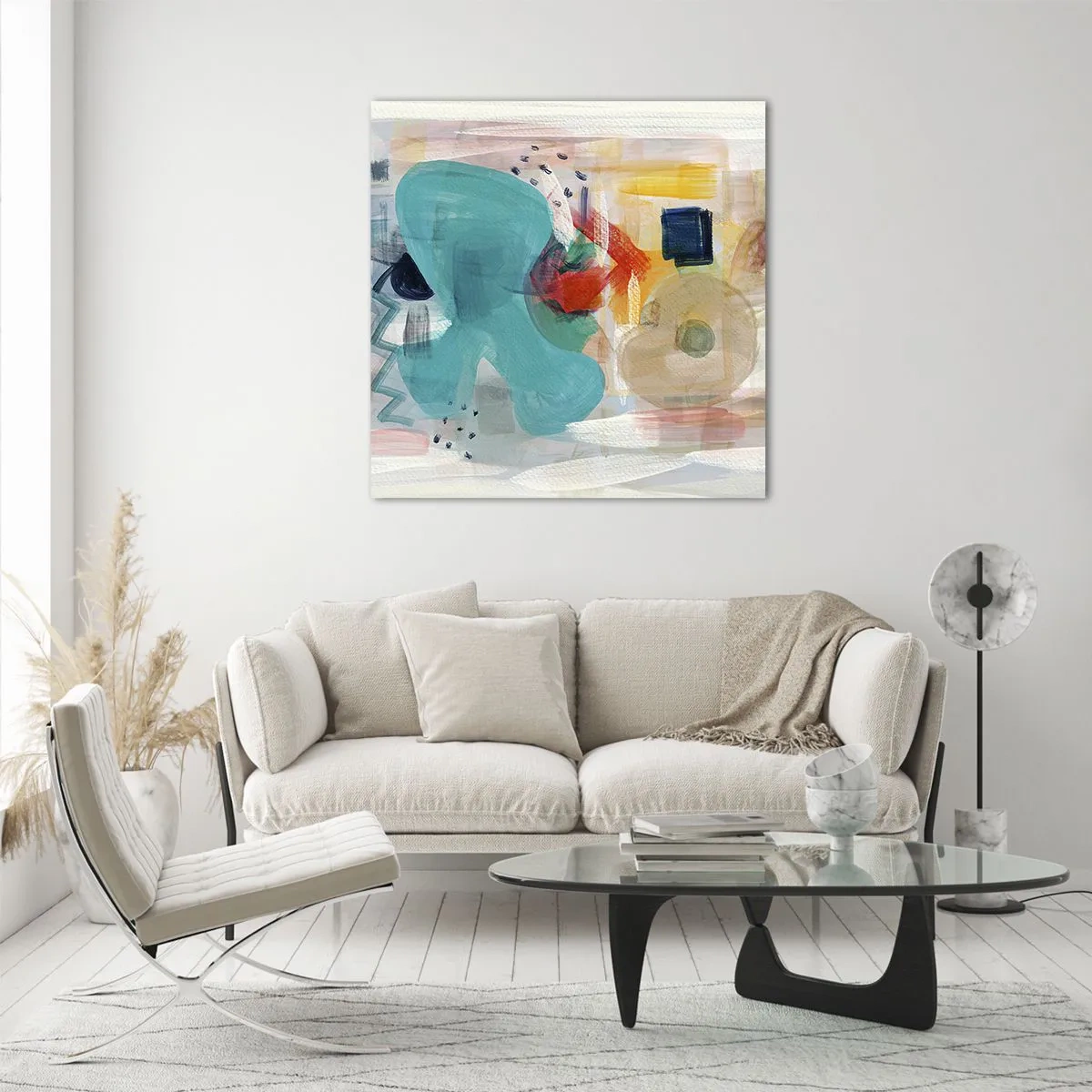 Obraz na szkle - Kolorowa gra - 60x60 cm