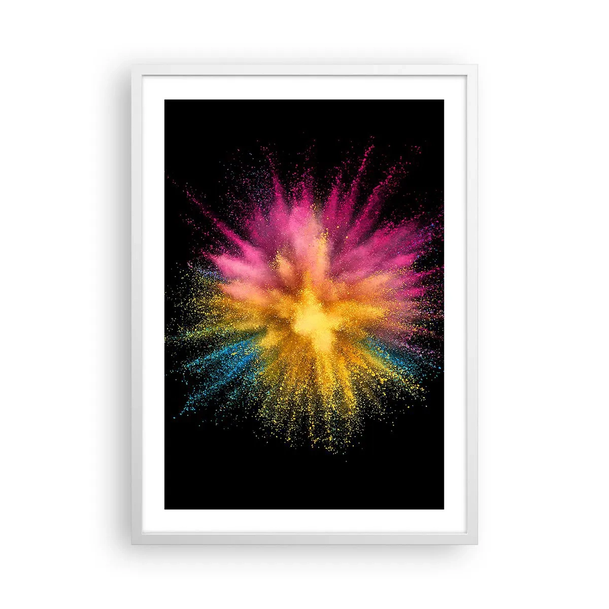 Plakat w białej ramie - Narodziny barw - 50x70 cm