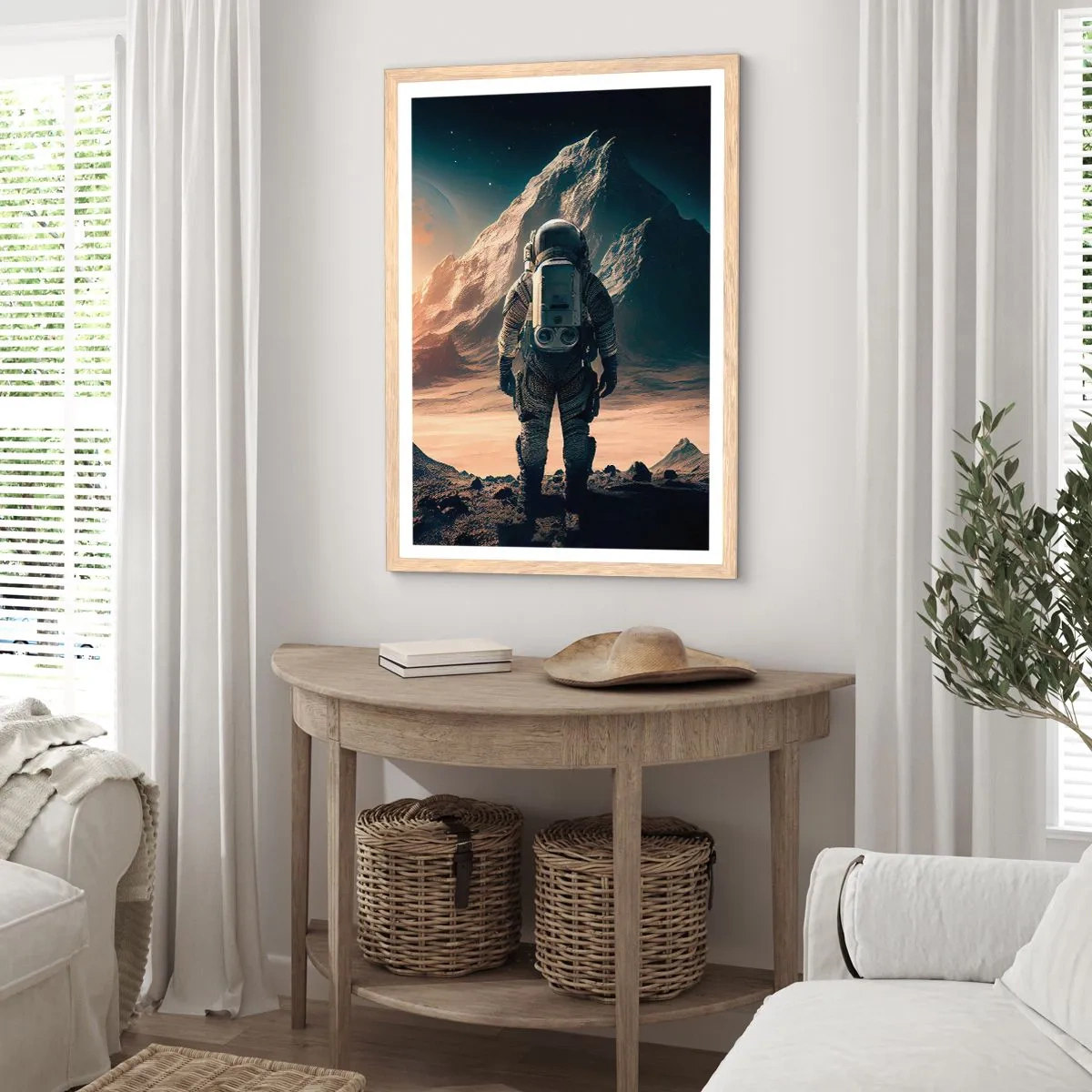 Plakat w ramie jasny dąb - Nowe wyzwanie - 50x70 cm