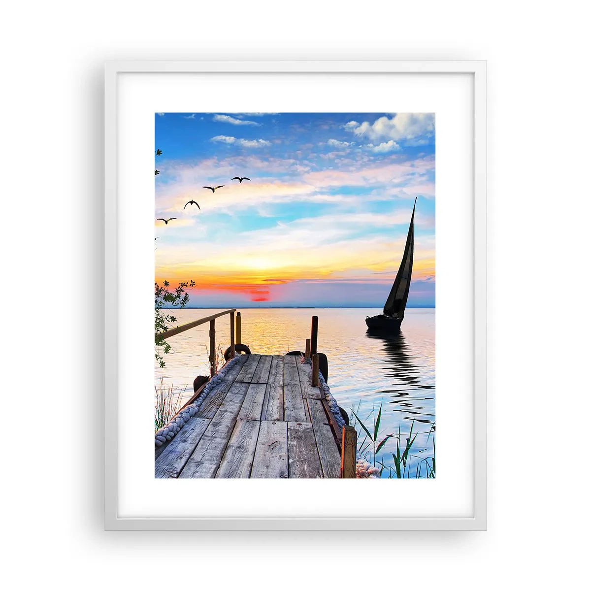 Plakat w białej ramie - Dobry wieczór - 40x50 cm