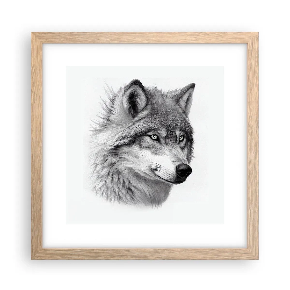 Plakat w ramie jasny dąb - Alfa – bez wątpienia - 30x30 cm