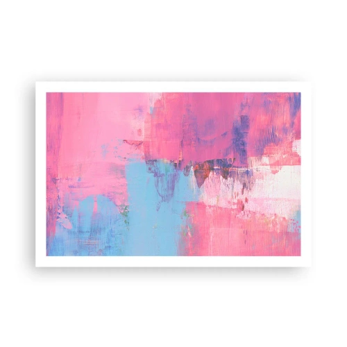 Plakat - Róż, błękit i szczypta światła - 91x61 cm