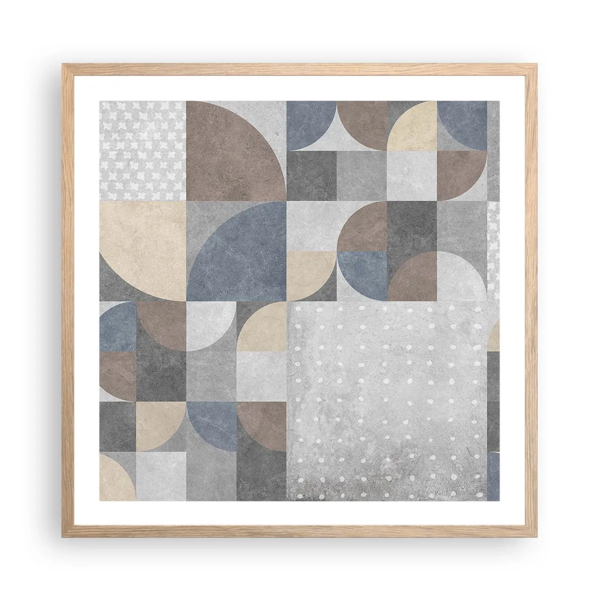 Plakat w ramie jasny dąb - Ceramiczna fantazja - 60x60 cm