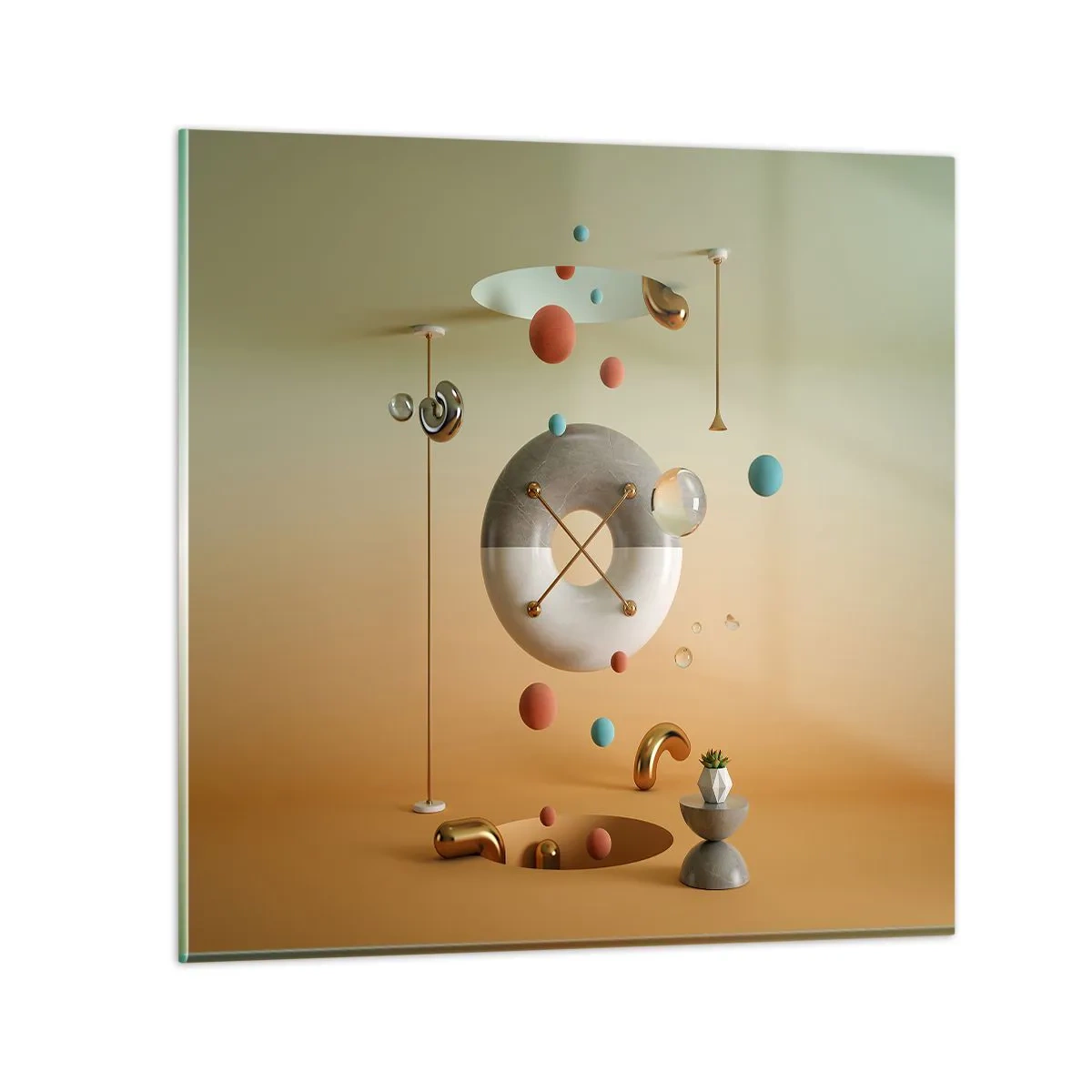 Obraz na szkle - Wszystko się zdarzyć może - 50x50 cm