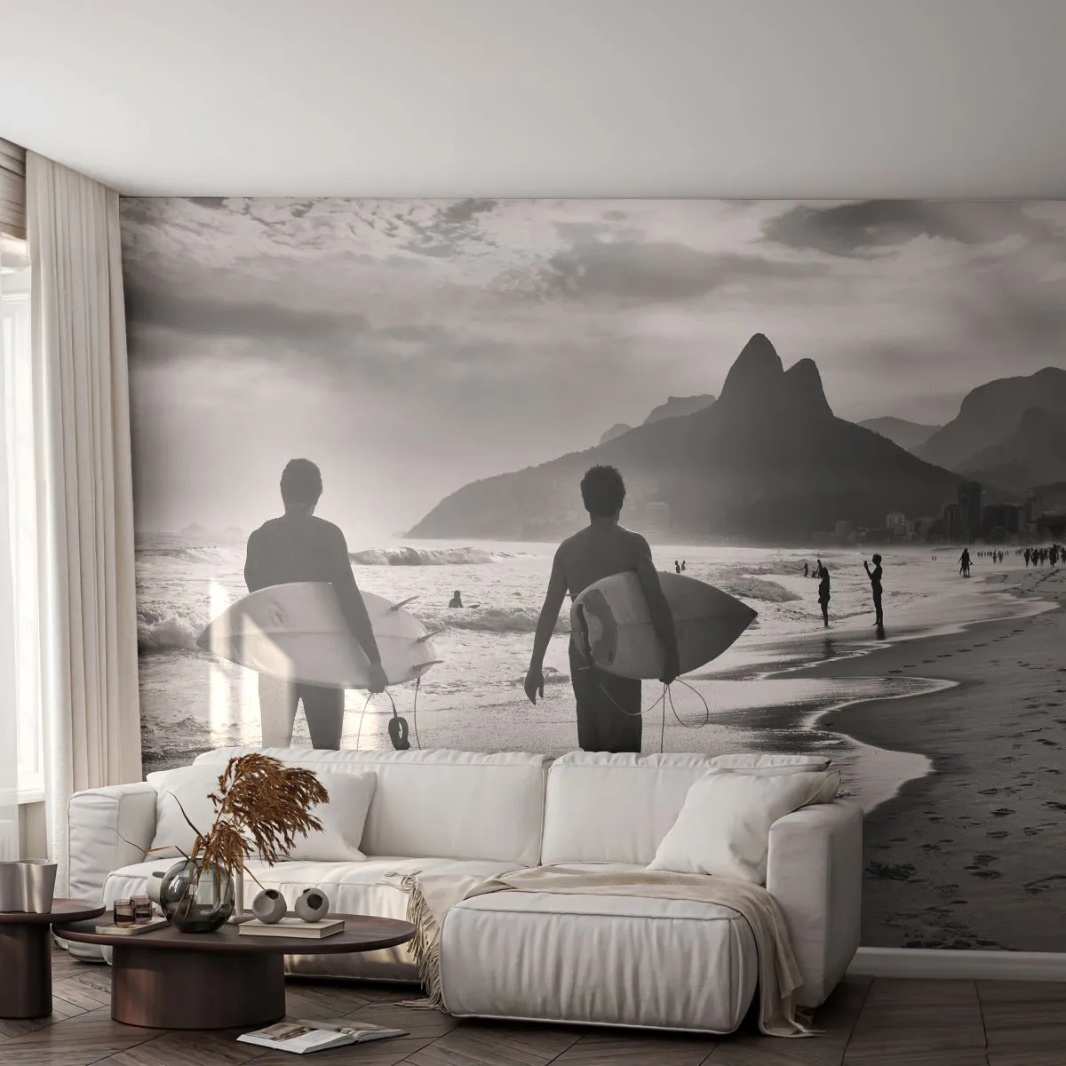 Fototapeta Premium Sand - Samba na jedną falę - Surfer, Brazylia, Morze - 450x315 cm