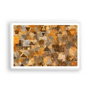 Plakat w białej ramie - Świat ujęty w formę - 91x61 cm