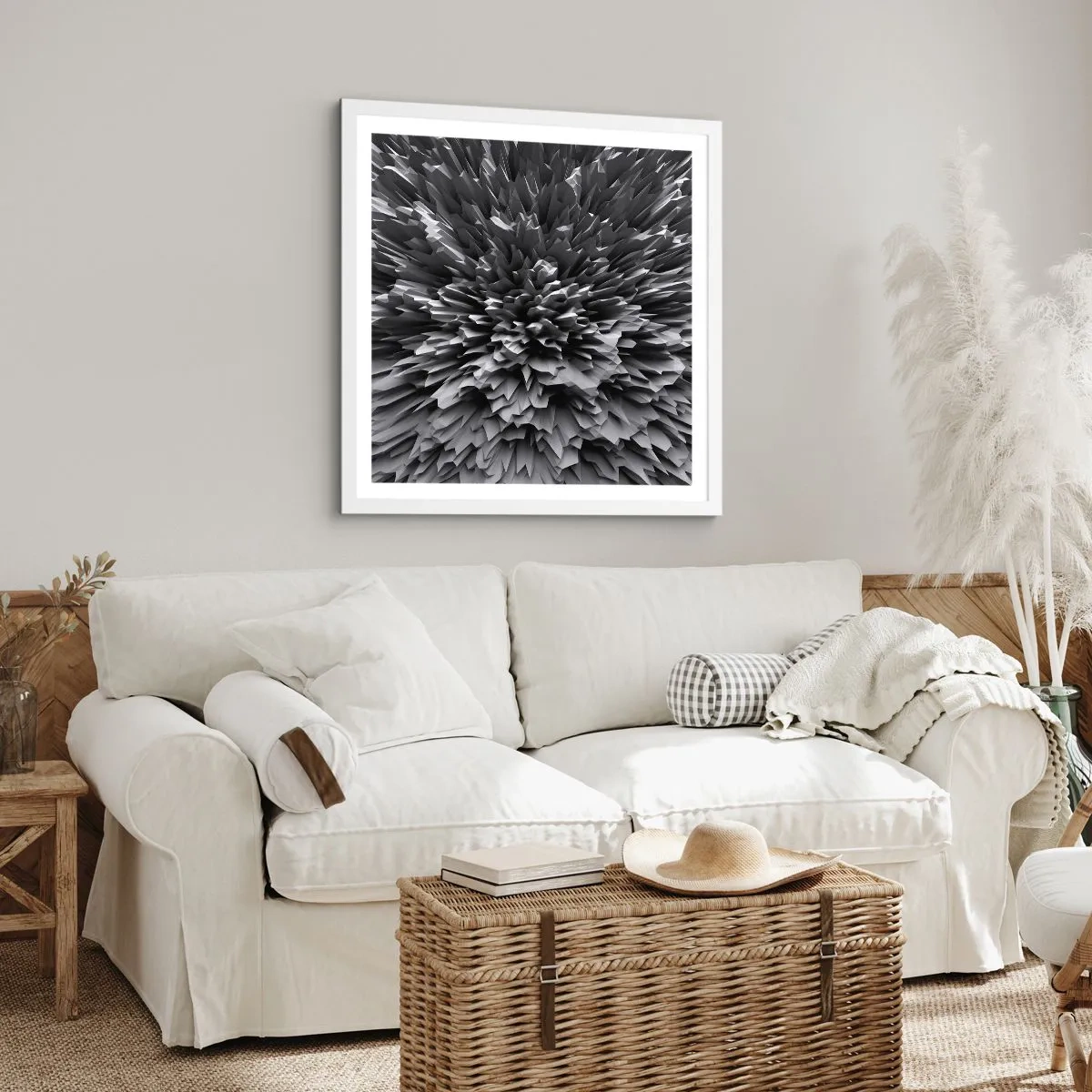 Plakat w białej ramie - Już ostrzej się nie da - 60x60 cm