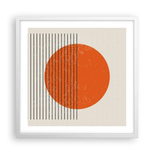 Plakat w białej ramie - Zawsze słońce - 50x50 cm