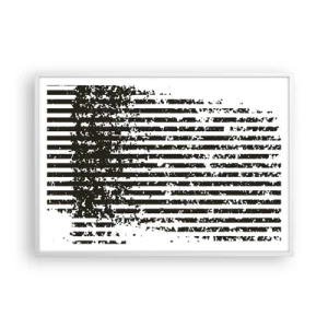 Plakat w białej ramie - Rytm i szum - 100x70 cm