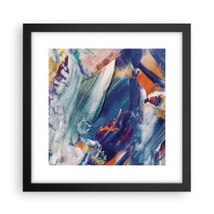 Plakat w czarnej ramie - Zamęt koloru - 30x30 cm