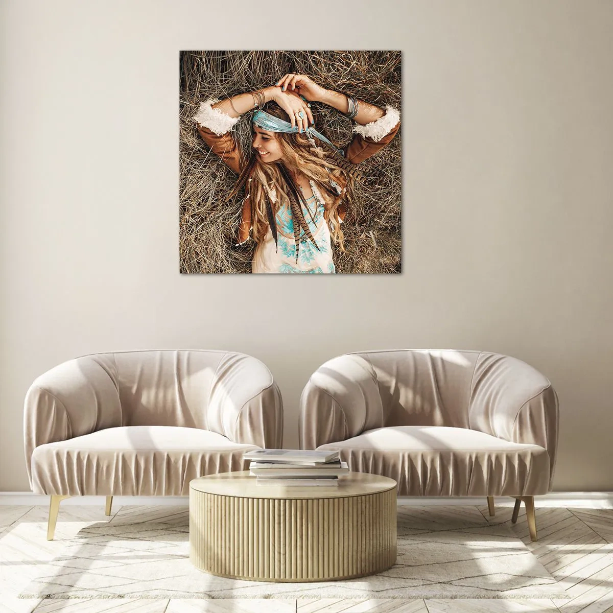 Obraz na szkle - W drodze do lata miłości - 70x70 cm