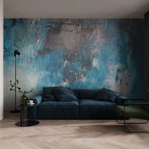 Fototapeta Standard Eco - Błękitna rapsodia - Abstrakcja, Sztuka, Sztuka Nowoczesna - 500x350 cm