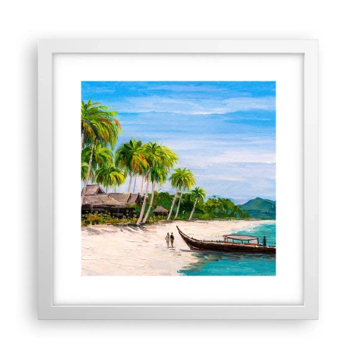 Plakat w białej ramie - Egzotyczny sen - 30x30 cm