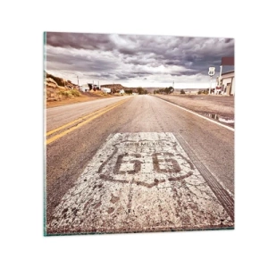 Obraz na szkle - Mother Road - amerykańska legenda - 40x40 cm