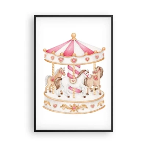 Plakat w czarnej ramie - Słodki świat dzieciństwa - 61x91 cm