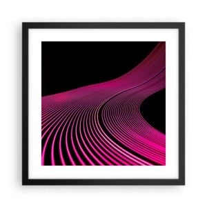 Plakat w czarnej ramie - Aleja światła - 40x40 cm