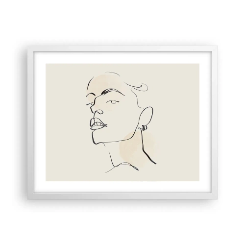 Plakat w białej ramie - Dumne spojrzenie - 50x40 cm