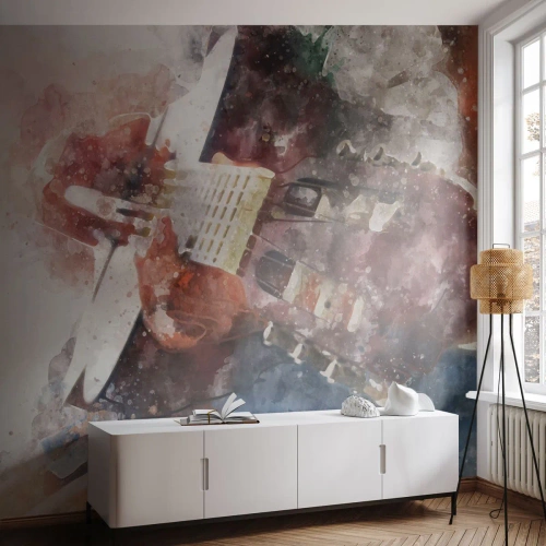 Fototapeta Standard Eco - I co o tym myślisz? - Abstrakcja, Muzyka, Gitara - 250x175 cm