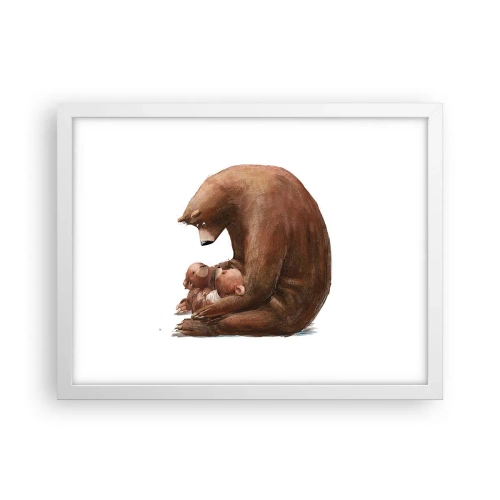 Plakat w białej ramie - Słodkich snów, dzieciaki - 40x30 cm