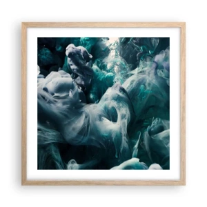 Plakat w ramie jasny dąb - Ruch koloru - 50x50 cm