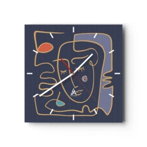 Zegar ścienny - W zamyśleniu - 40x40 cm