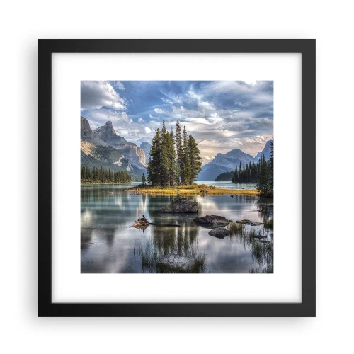 Plakat w czarnej ramie - Nad wodą wielką i czystą… - 30x30 cm