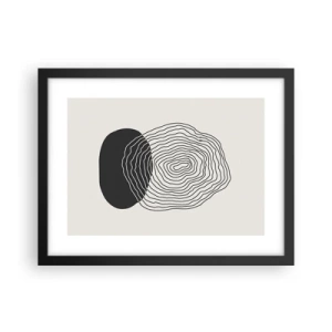 Plakat w czarnej ramie - Trwanie i drganie - 40x30 cm