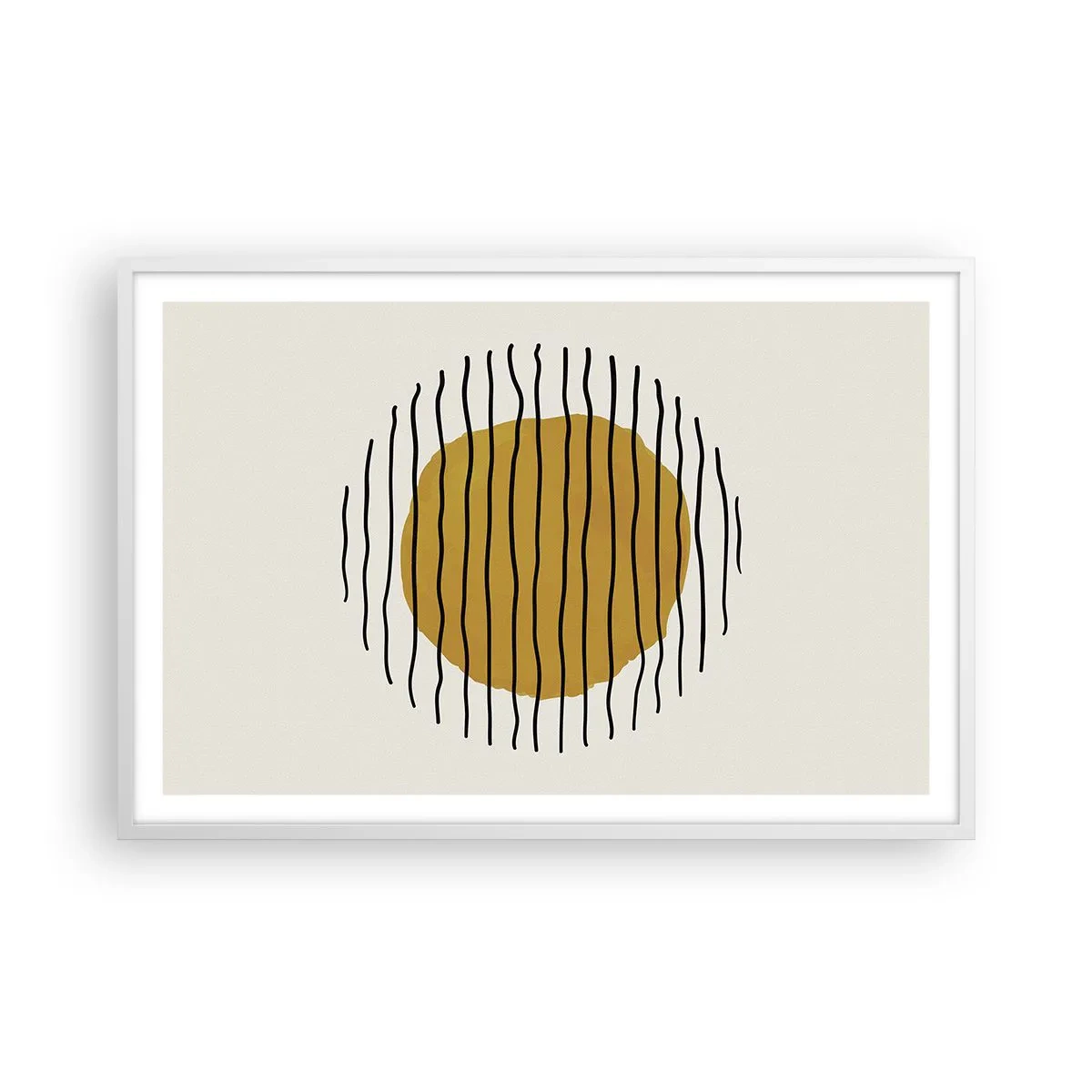 Plakat w białej ramie - Abstrakcja drżąca od żaru - 91x61 cm