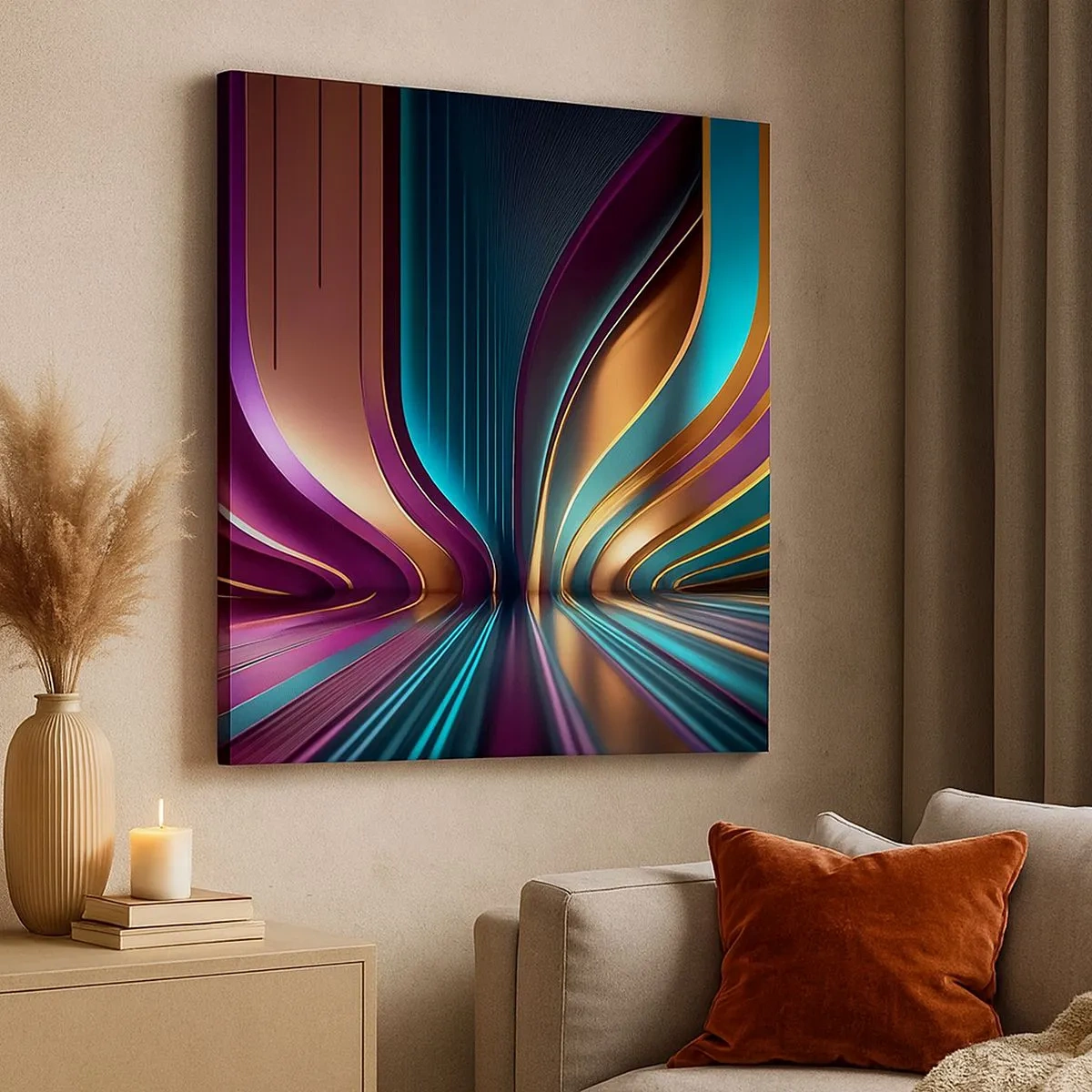 Obraz na płótnie - Architektura światła - 30x30 cm