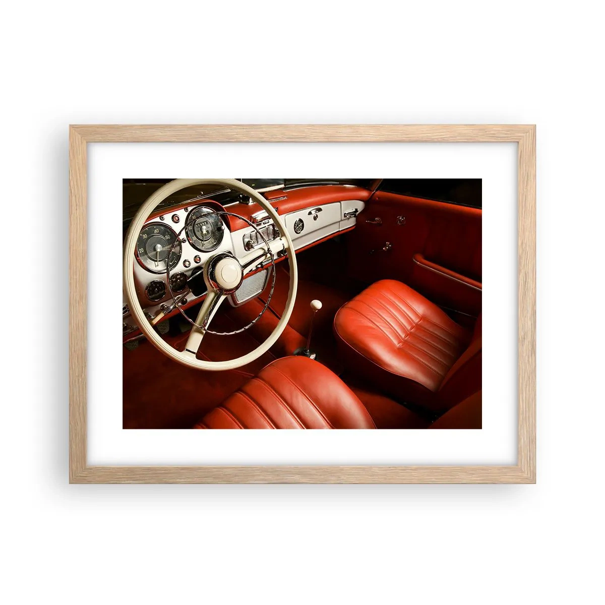 Plakat w ramie jasny dąb - Luksus w stylu vintage - 40x30 cm