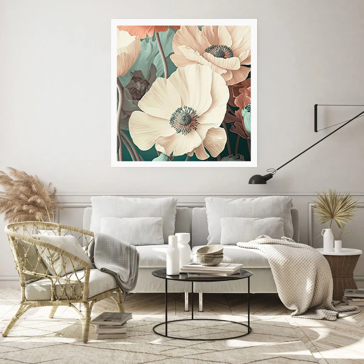 Plakat - Szept maków - 60x60 cm