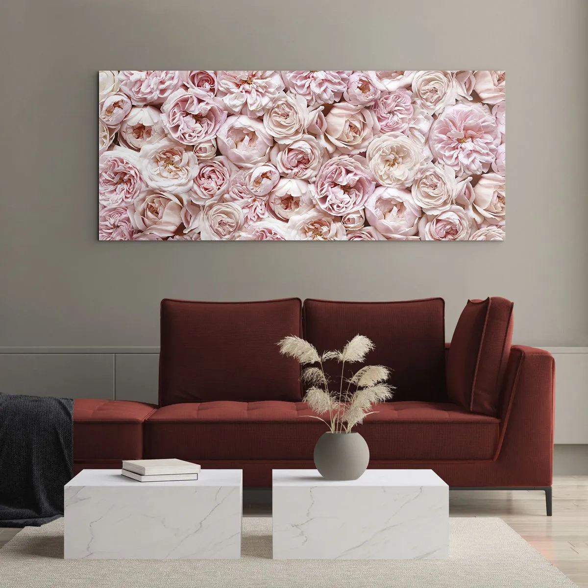 Obraz na szkle - Usłane różami - 100x40 cm