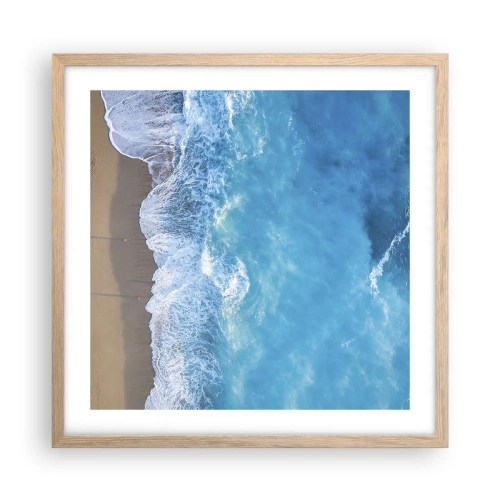 Plakat w ramie jasny dąb - Siła błękitu - 50x50 cm