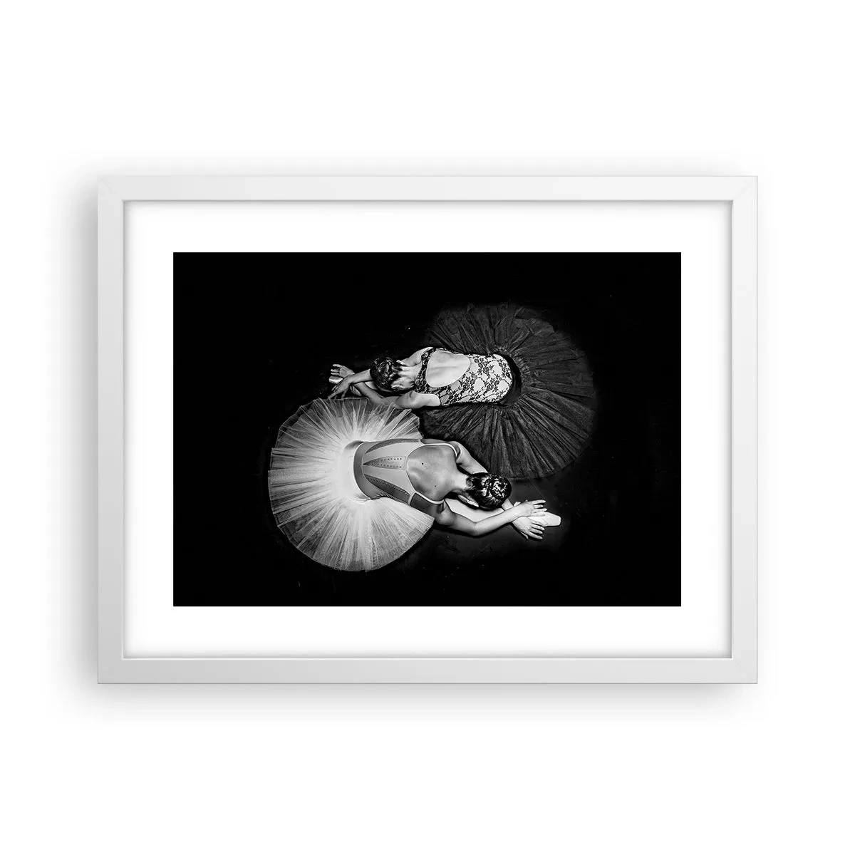 Plakat w białej ramie - Jin i jang – idealna równowaga - 40x30 cm