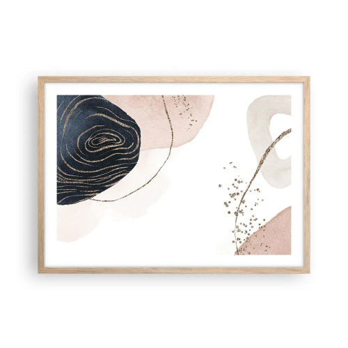 Plakat w ramie jasny dąb - Wszystko płynie - 70x50 cm