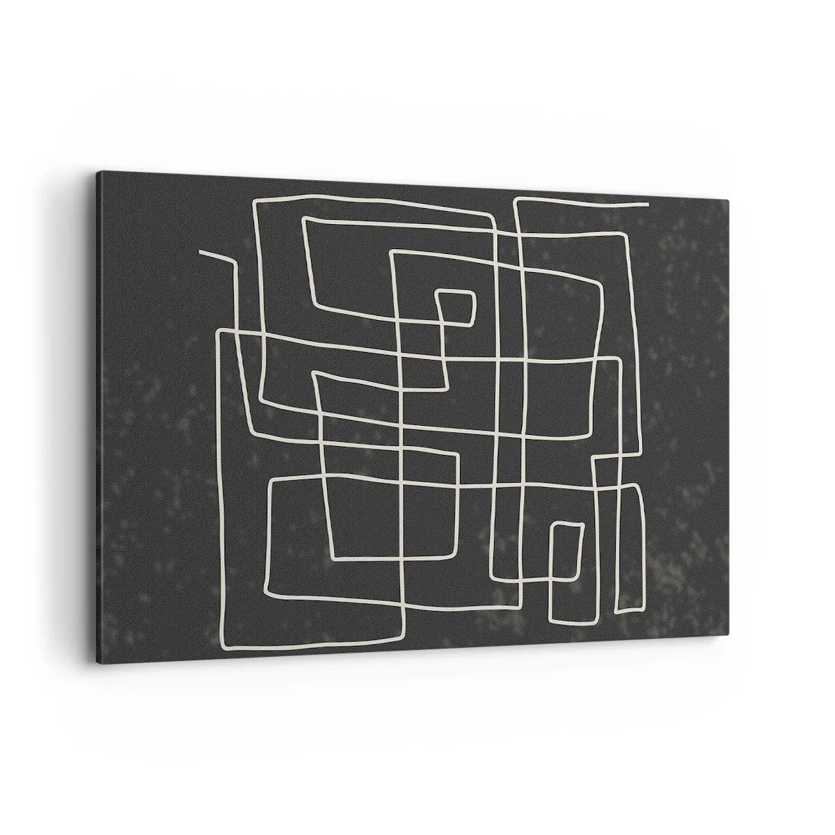 Obraz na płótnie - Abstrakcyjny wzór geometryczny na ciemnym tle - 100x70cm - Nie taki prosty - Nowoczesna dekoracja ścienna do salonu, kuchni i sypialni ARTTOR