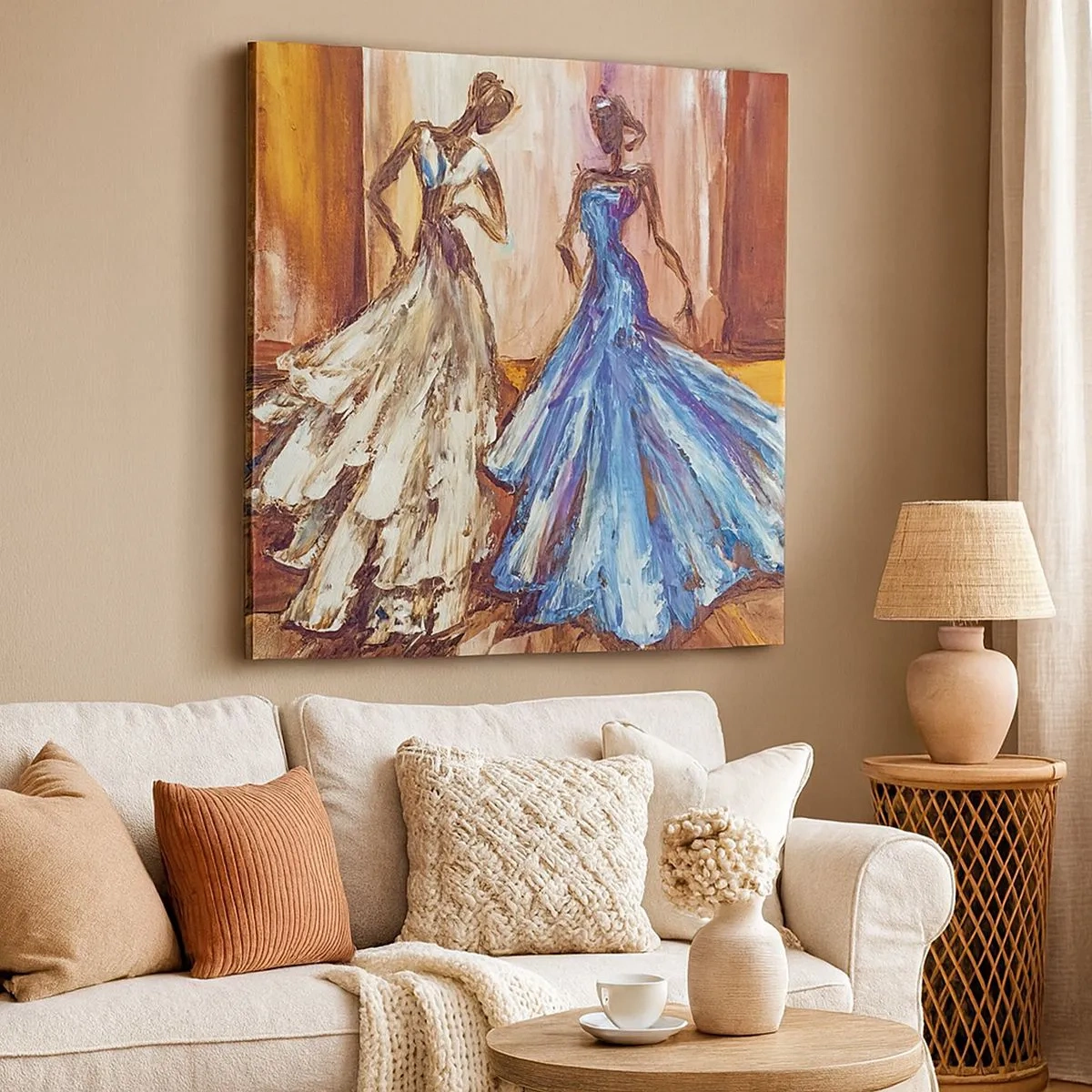 Obraz na płótnie - Wdzięczny duet - 30x30 cm