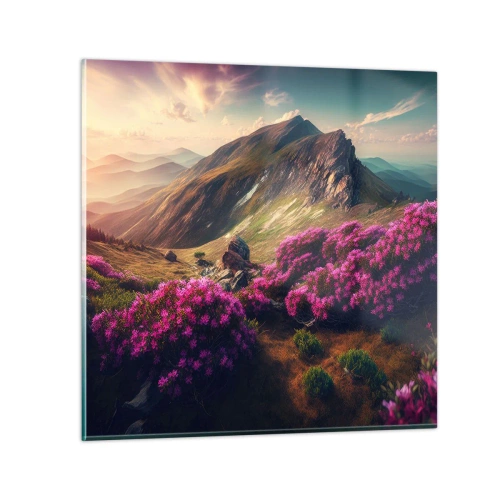 Obraz na szkle - Lato w górach - 60x60 cm