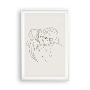 Plakat w białej ramie - Splątani uczuciem - 61x91 cm