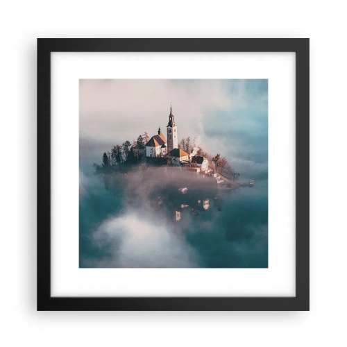 Plakat w czarnej ramie - Wyspa marzeń - 30x30 cm