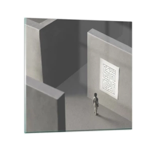 Obraz na szkle - Ale gdzie jestem? - 30x30 cm