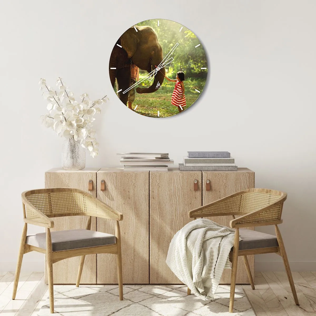 Zegar ścienny - Siła przyjaźni - 40x40 cm