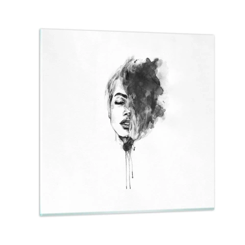 Obraz na szkle - O czym marzy dziewczyna - 30x30 cm