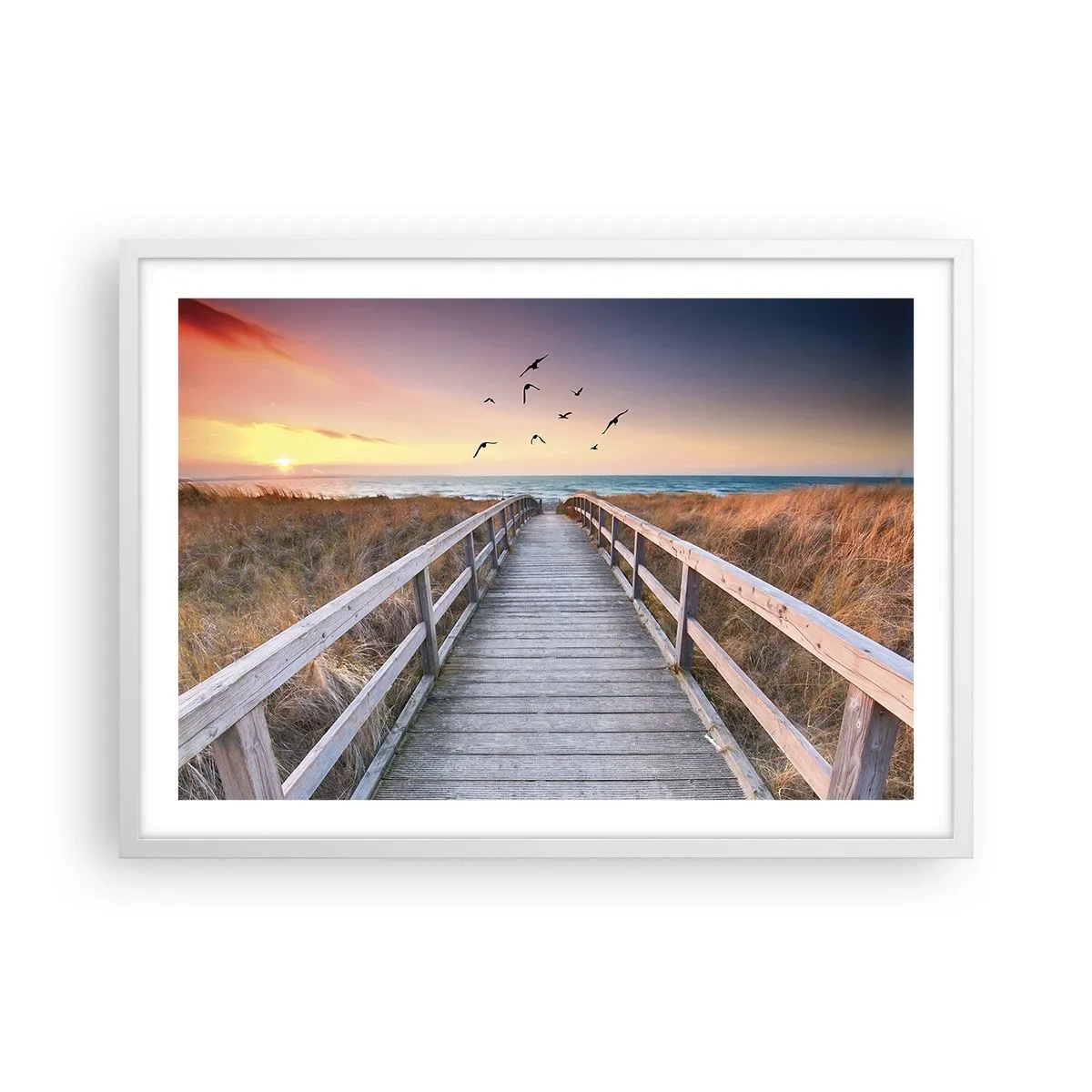 Plakat w białej ramie - Przestrzeń wzlotów - 70x50 cm