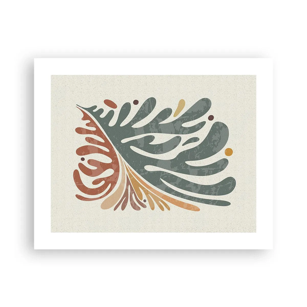 Plakat - Wielobarwny liść - 50x40 cm